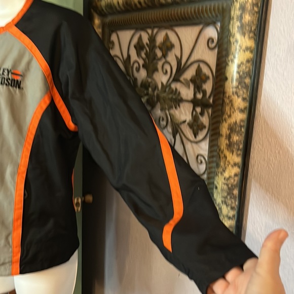 Vintage Harley Davidson Motorcycle Lined Weather Resistant Zip Jacket Sz S - Picture 5 of 16